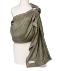 Hip Baby Wrap Ring Sling Baby Carrier for Infants and Toddlers - Beautiful, 100% Soft Cotton Baby Wraps Carrier for Babies 8-35 lbs - Perfect Baby Shower Gifts Moms and Dads - Nursing Cover (Olive)