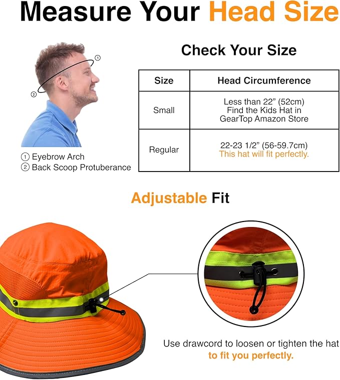 GearTOP Safari Sun Hat for Men and Sun Hats for Women UV Protection UPF 50+ Hiking, Gardening, Fishing