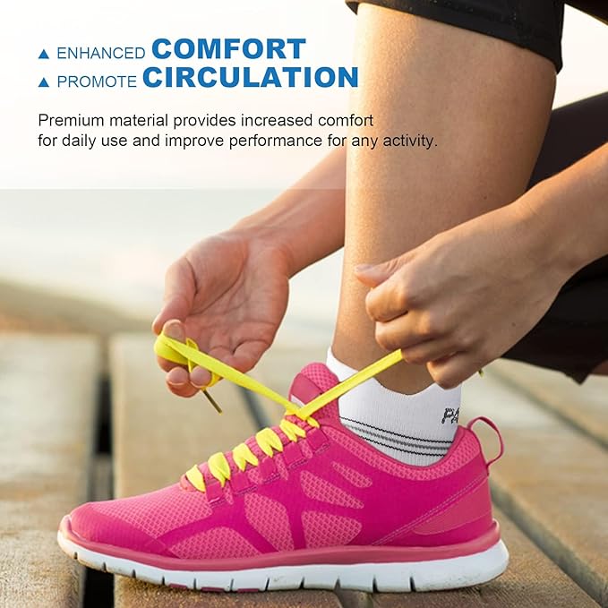 PAPLUS Ankle Brace Compression Socks (6 Pairs) for Men and Women. Plantar Fasciitis Socks with Foot Arch Support for Pain Relief