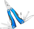 UNOONE 11-in-1 Multitool Pliers - Stainless Steel Pocket Knife with Pliers, Screwdriver & Bottle Opener - Aluminum Handle EDC Knives for Survival, Camping, Hunting, Hiking - Gift for Men Women (Blue)