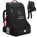 RAINSMORE Padded Car Seat Travel Bag for Airplane Heavy Duty Car Seat Backpack for Air Travel Baby Carseat Cover Bags for Airport Large Car Seats Carrier Fits Car Seats & Booster Seats, Black