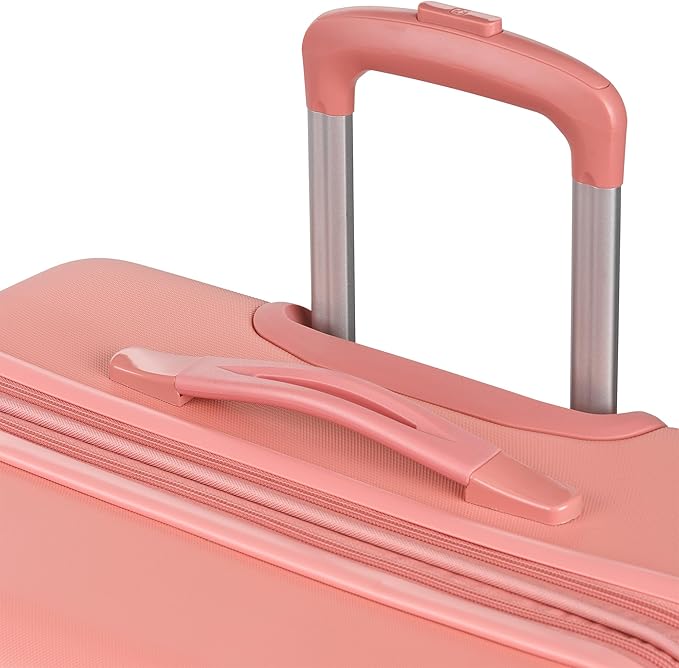 SwissGear 7366 Hardside Expandable Luggage with Spinner Wheels, Coral Almond, Checked-Large 27-Inch