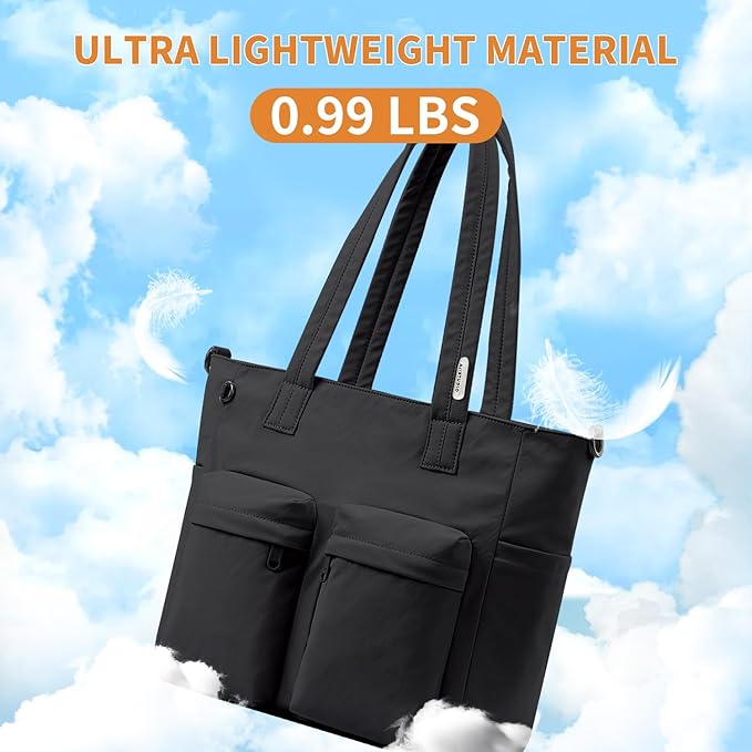 aji Tote Bag for women work, Water-Resistant Tote Bag with Multi Pockets,for Work/Travel/College/Daily