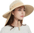Fishing Hat Breathable Wide Brim Sun Hats with Neck Flap Bucket Hat Outdoor Safari Hat for Men Women UPF 50+ Sun Protection