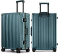 ROAMING Zipperless Luggage 22 Inch with Aluminum Frame, Polycarbonate Trunk-Medium Lightweight Hard Shell Suitcase with Spinner Wheels, Metal Travel Luggage with Double TSA Locks, Dark Night Green