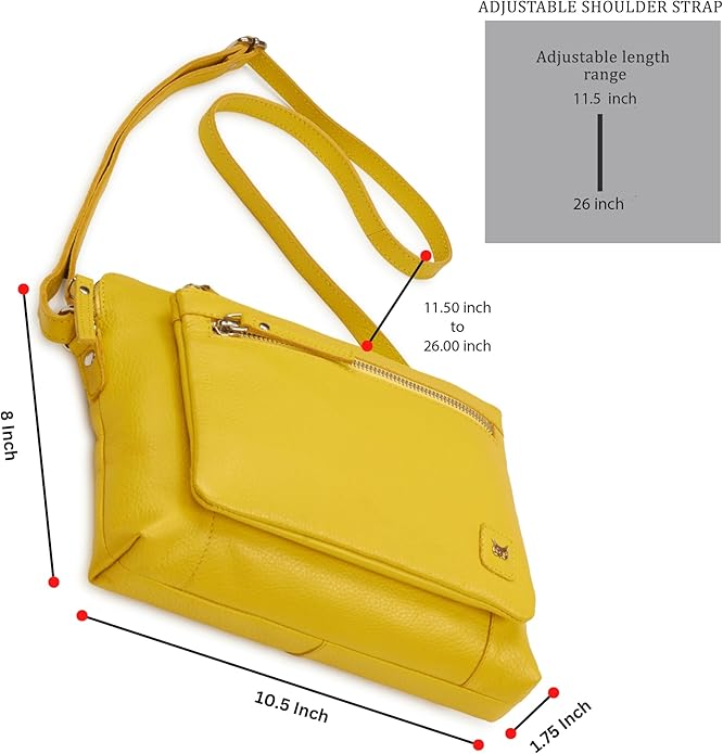 Wise Owl Accessories Small Soft Pebbled Real Leather Crossbody Handbags Purses Sling Crossover Shoulder Bag