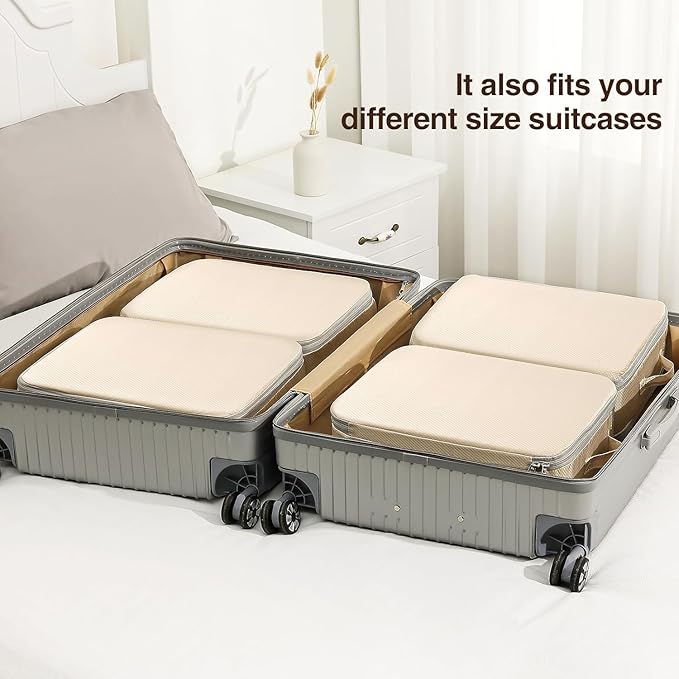 DIMJ Clothes Storage Bag 6 Pack, 19L Compression Storage Bags for Blanket, Sweater, Jacket, Closet, Sheet Storage Organizer with Window Handle, Compression Packing Cubes Space Saver Bags with Zipper