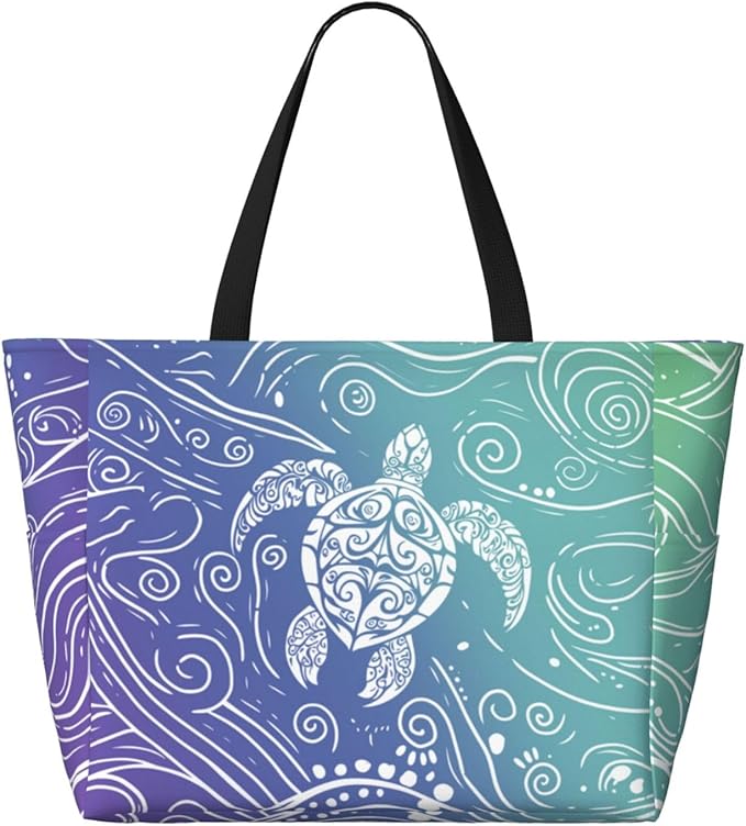 Beach Bag for Women Beach Tote Bag Waterproof Sandproof Large Bags with Zipper Big Capacity for Vacation Travel