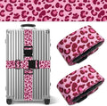 Leopard Luggage Straps for Suitcases TSA Approved, Luggage Identifiers for Suitcase, Adjustable Suitcase Strap for Baggage Security with Cute Patten, Travel Necessary Accessories (2Pack)