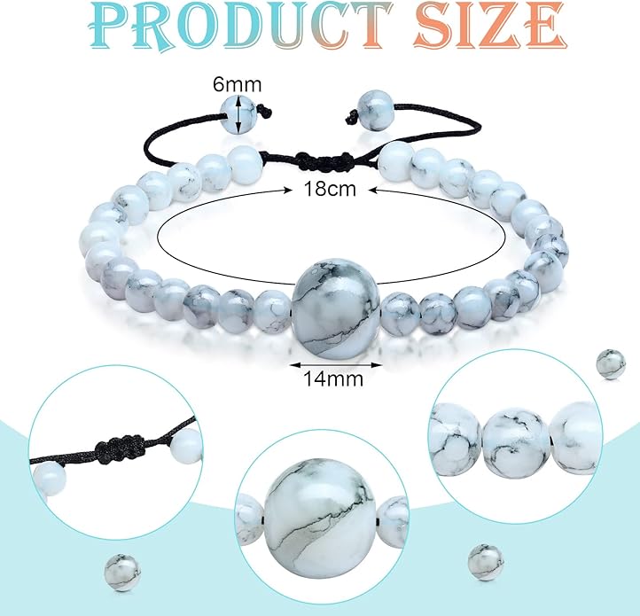 Sureio 6 Pcs Motion Sickness Bands Bracelet Anti Nausea Adjustable Wristband for Cruise Ship Essentials Seasickness Adult