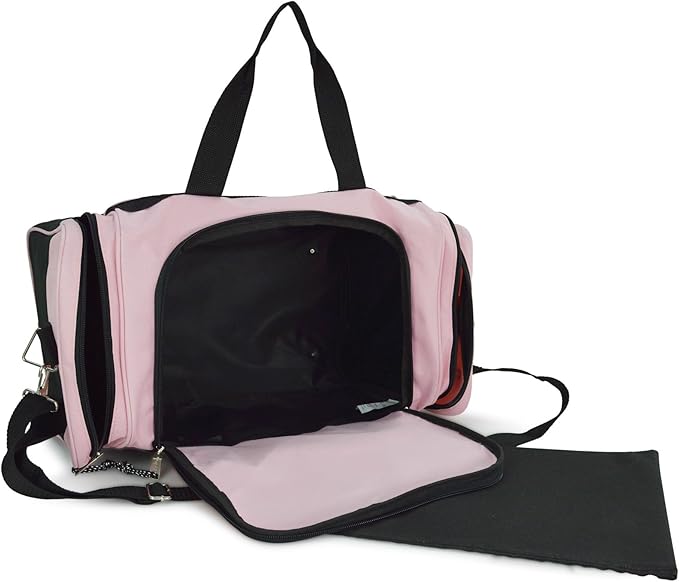 DALIX 21" Blank Sports Duffle Bag Gym Bag Travel Duffel with Adjustable Strap in Pink