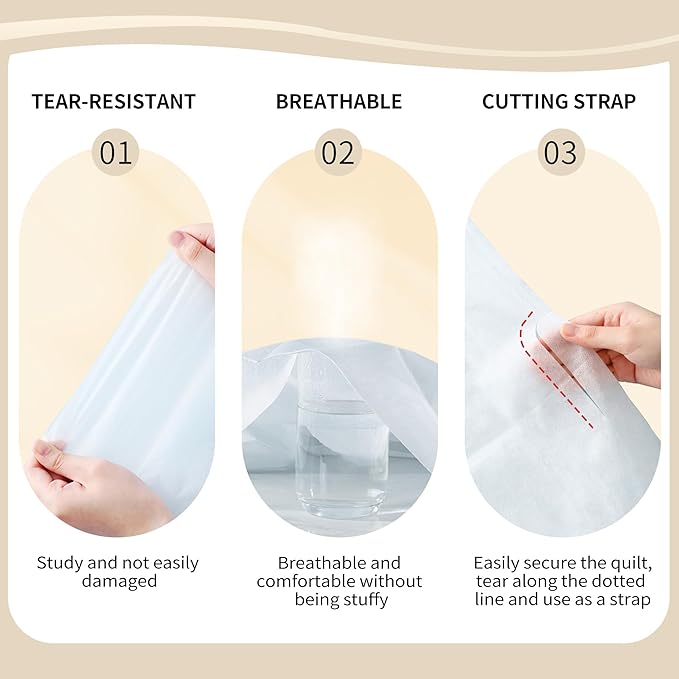 YOUNGTIME Disposable Bed Sheets, Quilt Cover and Pillow case Set for Hotel and Travel,Portable Ready to use Bedding Set Travel 4-Piece Double,Rabbit