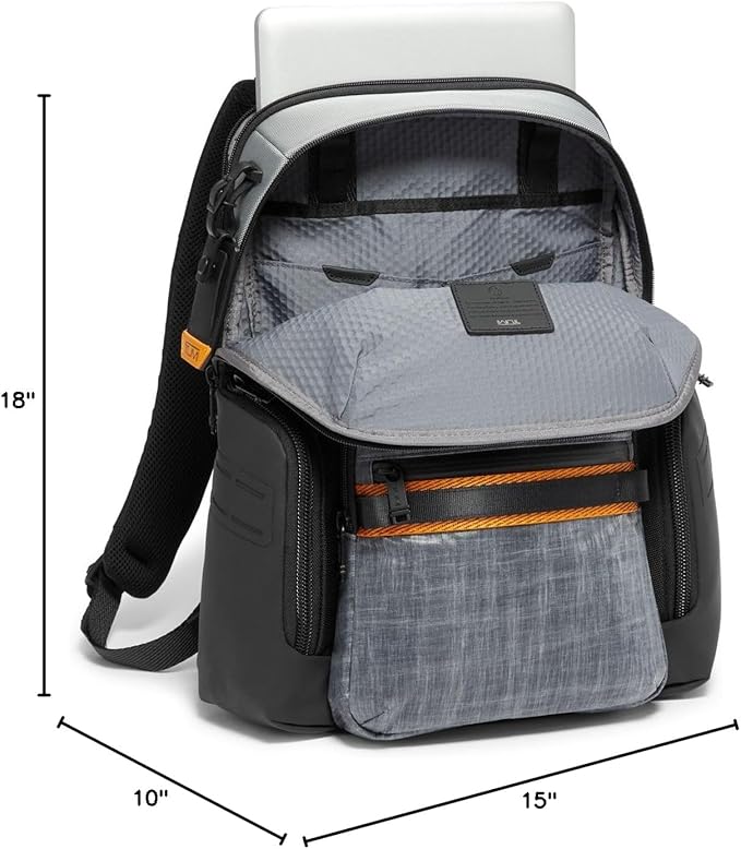 TUMI - Alpha Bravo Navigation Backpack - Everyday Travel Backpack - Fits Up to 15" Laptop - 16.0" X 14.0" X 7.3" - Steel
