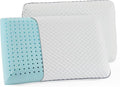 WEEKENDER Gel Memory Foam Pillow - Queen Size - 2-Pack - Medium Plush Feel - Neck & Shoulder Support - For Back, Side, & Stomach Sleepers - Home, Hotel, & Hospital Essentials
