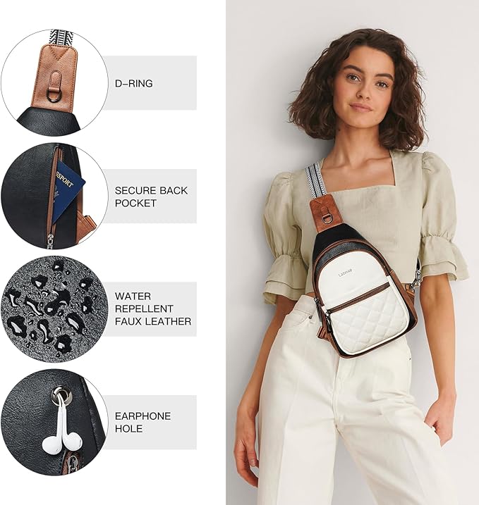 Sling Bag For Women Fanny Pack Crossbody Travel Shoulder Belt Bags Tote Backpack Purse Faux Leather