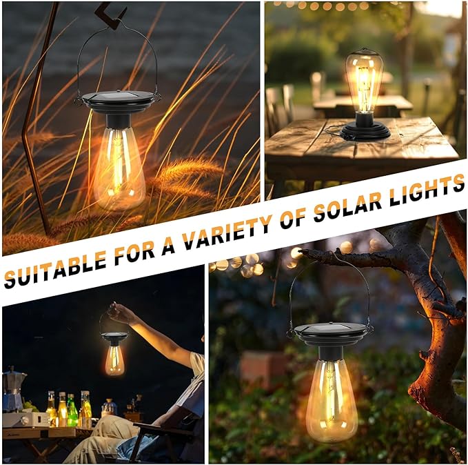 Replacement Solar Light Tops-Solar Light Bulbs for Outside-Outdoor Waterproof 1 Pack,One Thing, Three Uses, Multifunctional Size Conversion Or Personalized Hanging