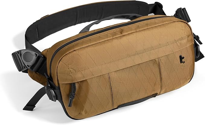 tomtoc 5.5L X-Pac Sling Bag for Nintendo Switch 2, Heavy Duty Crossbody Bag for Men, Water-resistant Carry Chest Daypack Travel Shoulder Pack for Steam Deck OLED, ROG Ally X, iPad mini, Tactical