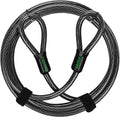 15 ft x 1/2" Heavy Duty Cut-Proof Security Cable | Flexible Vinyl-Coated Braided Steel with Looped Ends | Weatherproof Anti-Theft Locking Cable for Bikes, Gates, Kayaking & Outdoor Equipment