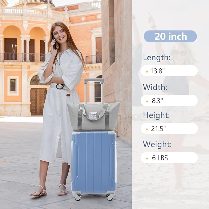 Merax Luggage Set 3 Piece, 20 Inch Carry on Spinner Suitcase with Corner Guards, Lightweight Durable, Airline Approved for Business or Weekend Travel