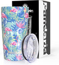 20 oz Stainless Steel Vacuum Insulated Tumbler with Lid - Double Wall Travel Mug Water Coffee Cup for Ice Drink & Hot Beverage, (Flamingo)
