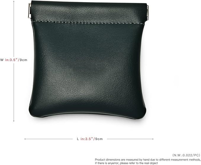 PU Leather Jewelry Travel Bag Leather Jewelry Pouch Christmas,Wedding Party Favor Gift Bag (S, Dark Green)