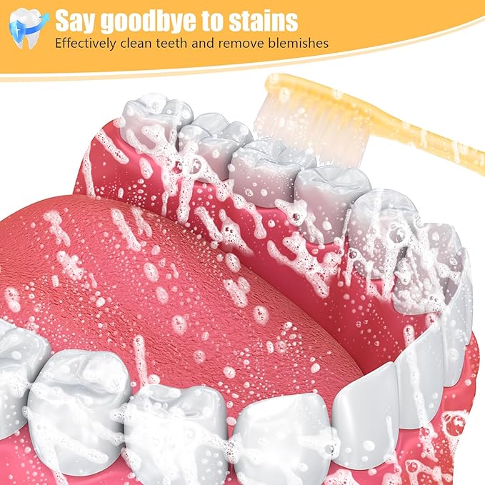 NICEMOVIC 50 Pack Disposable Toothbrushes Bulk with Toothpaste and Comb Travel Size Toothpaste Set Homeless Care Package Supplies for Bulk Individually Wrapped Disposable Travel Hotel Charity, Yellow