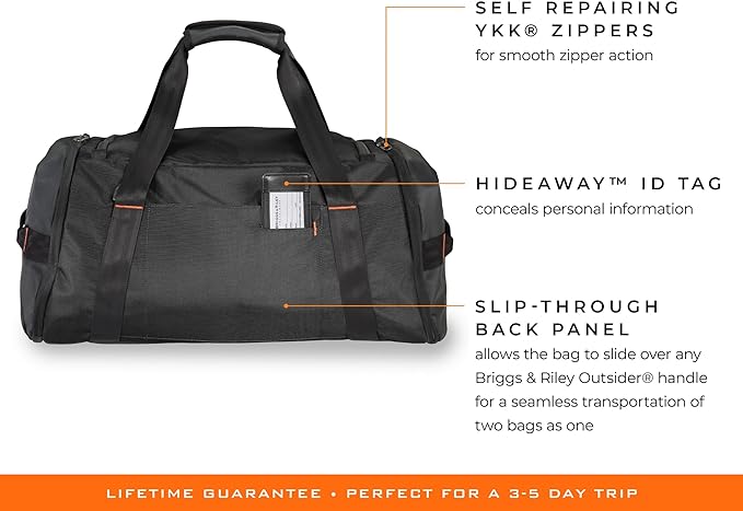 Briggs & Riley Travel Duffel Bag - Weekender & Overnight Luggage for Women & Men, Softside Bag - ZDX Collection