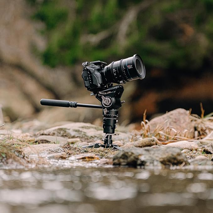 COMAN One-Click Lifting Carbon Fiber Monopod, 69‘’ Camera Monopod with Feet, Lightweight Travel Tripod with Quick Release Plate for Camera, DSLR, Camcorder, Max Load 22lbs/10kg (M1ProV5)