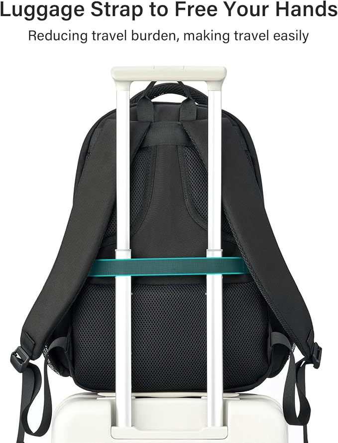 MILADA Travel Backpack For Men Laptop Backpack Women Business Carry On Backpack Airline Approved Fits 16.5 Inch Laptop Bag Work Backpack, Black