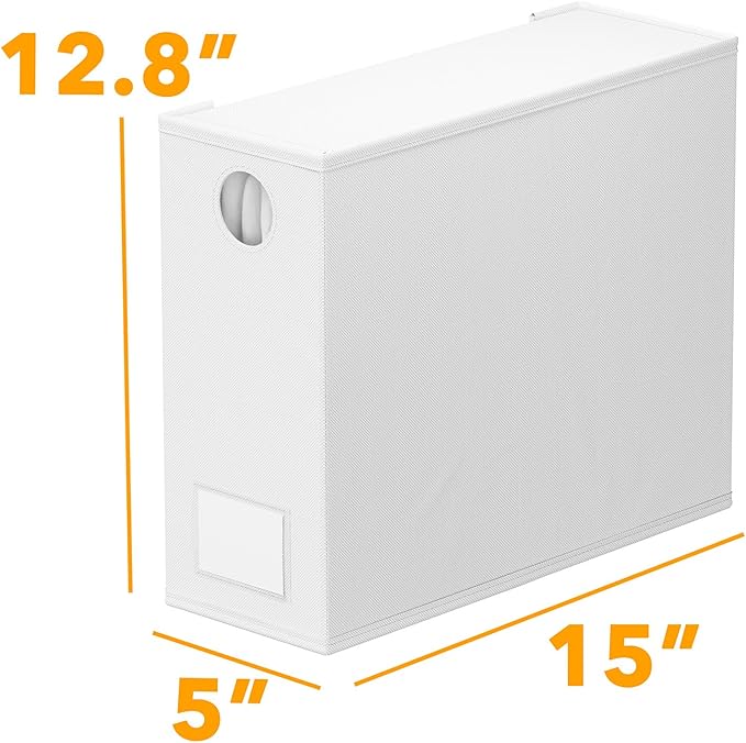 SpaceAid 8 Pack Bed Sheet Organizers and Storage, Foldable Organizer for Linen Closet, Sheets Set Folder Keeper with Window XL (Queen & King Size) Organizing Bedding Container, White 91ZDSN-SL24-W8