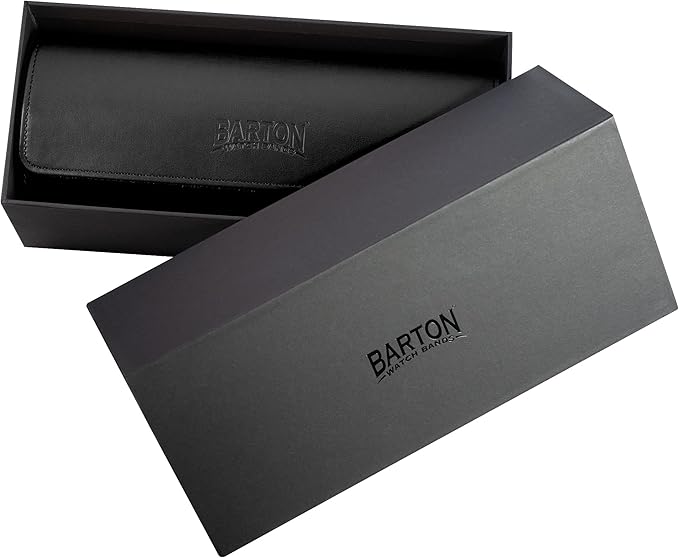 Barton Leather Watch Roll for 3 Watches | Convenient Organizer Case for Travel & Storage | Fits Classic & Smart Watches (Up to 46mm) | Compact, Durable, Lightweight, Stylish - Black
