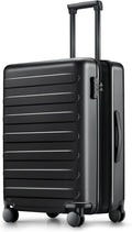 Carry on Luggage 22 X 14 X 9 Airline Approved, 20 Inch Luggage for 3-5 Days Travel, Double Spinner Wheels, 100% Hardshell PC, TSA Lock (00-Black (Expandable), Carry-On 20-Inch)