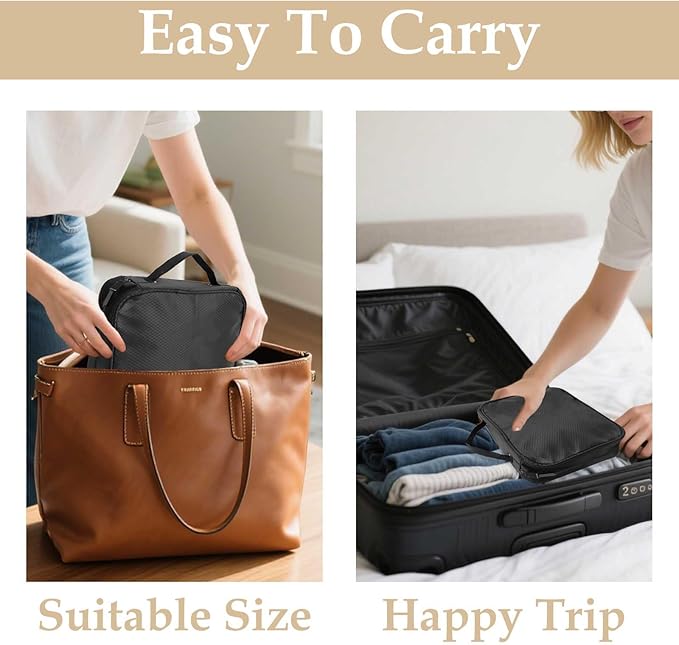 Travel Jewelry Case Organizer for Women, Jewelry Binder with 6 Clear Zipper Pouches