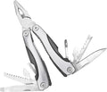 UNOONE 11-in-1 Multitool Pliers - Stainless Steel Pocket Knife with Pliers, Screwdriver & Bottle Opener - Aluminum Handle EDC Knives for Survival, Camping, Hunting, Hiking - Gift for Men Women(Silver)