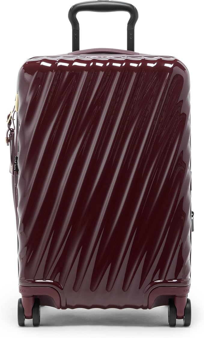 TUMI - 19 Degree International Expandable 4 Wheeled Carry-On - Hard Shell Suitcase - 21.8" X 14.0" X 9.0" - Wine