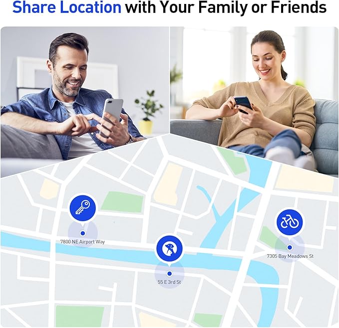 Android Tracker Bluetooth Smart Tag, Works with Google Find Hub App (NOT for iOS or Huawei), Replaceable Battery, Item Finder for Keys/Luggage/Suitcase/Backpack/Wallet, Black, 4 Pack