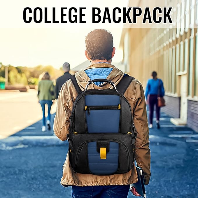 YOREPEK Travel Backpack, Extra Large 50L Laptop Backpacks for Men Women, Water Resistant College Backpack Airline Approved Business Bag with USB Charging Port Fits 17 Inch Computer, Roy Blue