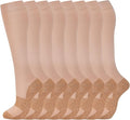 fenglaoda 8 Pairs Compression Socks for Men & Women 20-30 mmHg Knee High Nurse Pregnant Running Medical and Travel Athletic