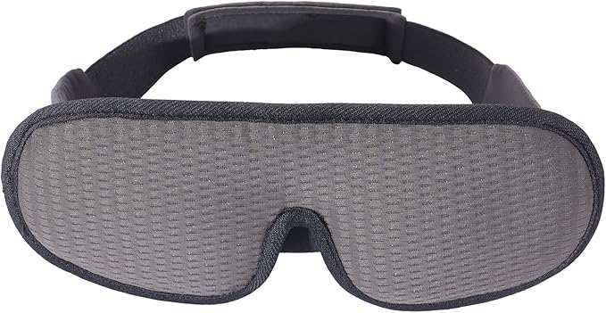 Sleep Mask for Men and Women 3D Contoured Eye Mask Patented Adjustable Light Blocking Night Mask for Sleeping (Grey)
