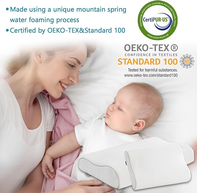 Memory Foam Pillows Cervical Pillow for Neck Pain Relief, Ergonomic Pillow for Shoulder Pain, Orthopedic Contour Pillow for Side Sleepers, Neck Support Pillows for Sleeping with Cooling Pillowcase