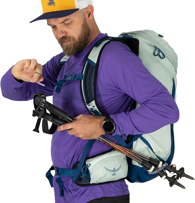 Osprey Talon 26L Men's Lightweight Hiking Backpack with Hipbelt, Scoria Blue/Night Shift