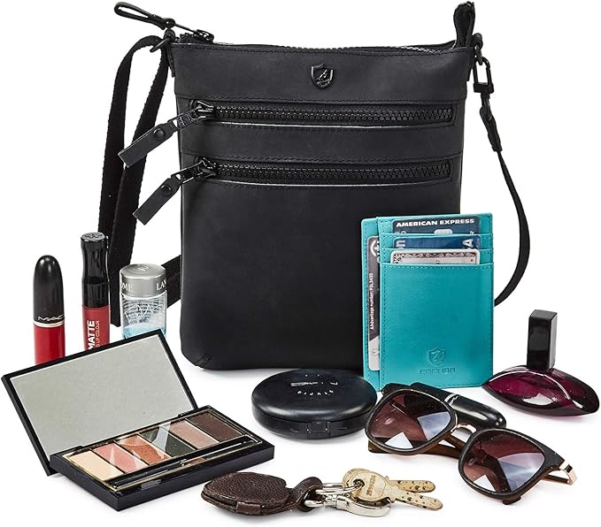 Crossbody Sling Bag for Women Small Real Leather Purse Vintage Travel Crossover Shoulder Bag Handmade
