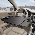 2-in-1 Car Steering Wheel Tray & Back Seat Table with Phone Holder – Height Adjustable Steering Wheel laptop desk, Food Tray , Writing Desk & Car Eating Tray - Car desk tray is Gift for Truck Driver