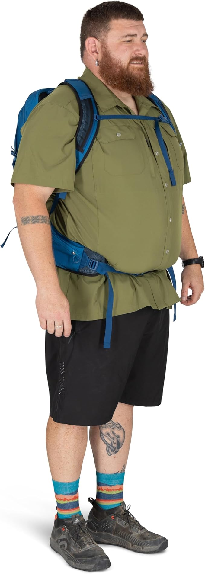 Osprey Talon 22L Men's Lightweight Hiking Backpack with Hipbelt, Black/Coal Grey, Extended Fit