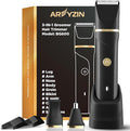 AREYZIN Body Hair Trimmer Men: Manscape 3 in 1 Electric Razor, Hair Trimmer for Body Groomer,Beard, Nose/Ear Hair,USB-C Replaceable Dock Ceramic Blade Heads,Christmas Gifts for Men