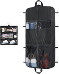 Zilink Heavy Duty Garment Bags for Travel with Accessory Pouch Carry on Suit Bags for Men Travel Convertible Hanging Suit Cover Bags for Women for Suit Shirts Coats Dresses, Black