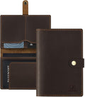 Jack&Chris Genuine Leather Passport Holder For Travel, RFID Blocking Handmade Passport Holder with Card Case Organized & Safe, Quality Travel Essentials for Women and Men for Gifting, Coffee
