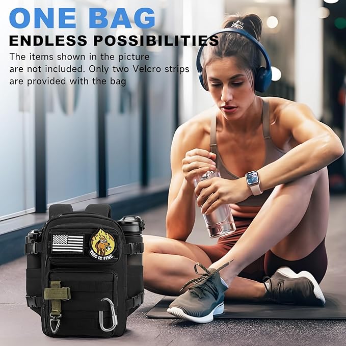 kcross 12L Mini Tactical Backpack for Men and Women, Tactical Backpack Small for Hiking, Small Tactical Bag