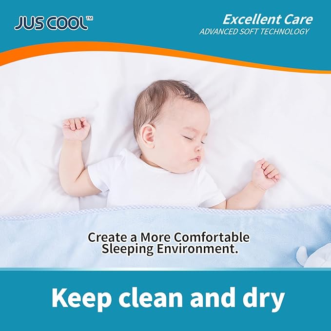 JUS COOL Baby Disposable Changing Pads, 13”x 18”(200+1 Count) Underpads Portable Diaper Changing Pads, Soft Bed Pads Ultra Absorbent and Waterproof