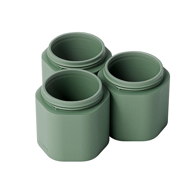 Cadence Extender - Add On to Any Flex Magnetic Containers with Lids,Extension to Travel Bottles for Toiletries - Carry On Travel Essentials For Women/Men - Adds Additional 1.43 fl oz - 3pk, Eucalyptus